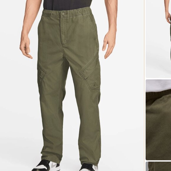 New with Tags Nike Jordan Essentials Chicago Men's Trousers in Medium Olive - Picture 1 of 6